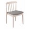 Emma and Oliver Charlize Solid Wood Dining Chair with Spindle Backrest and Vinyl Seat